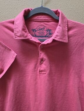 Pink Men's Short-Sleeve Polo XS